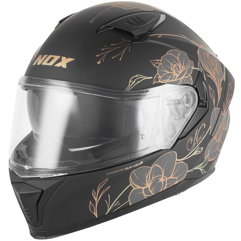 NOX N402 Spring zárt motoros bukósisak matt fekete-arany