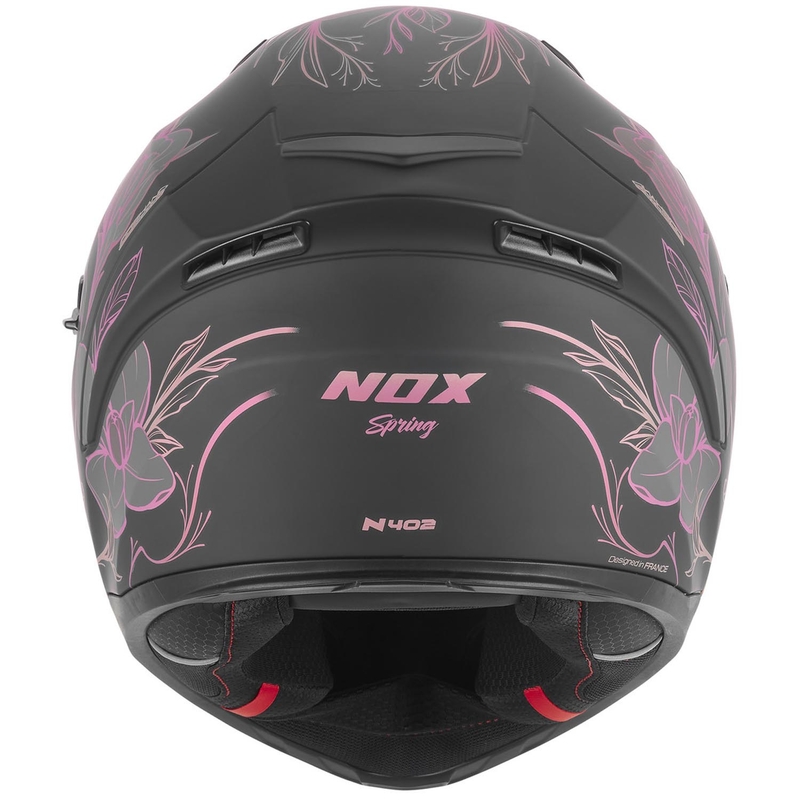 NOX N402 Spring zárt motoros bukósisak matt fekete-rózsaszín