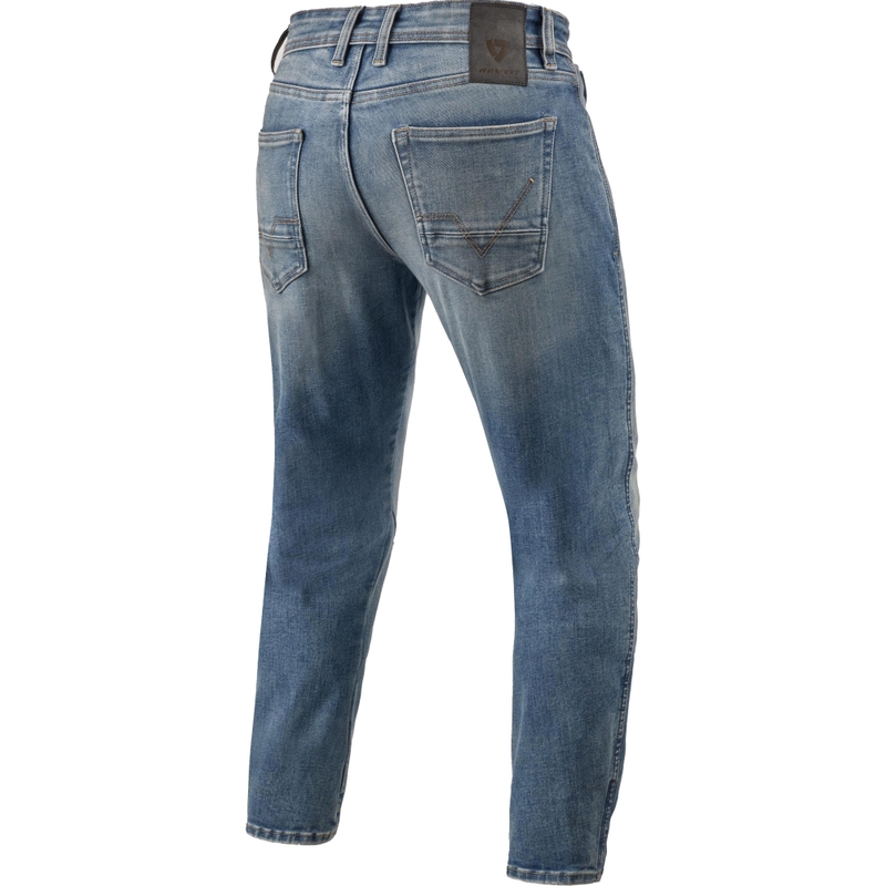 Revit Detroit 3 Tapered rövidített motoros farmernadrág középkék vintage