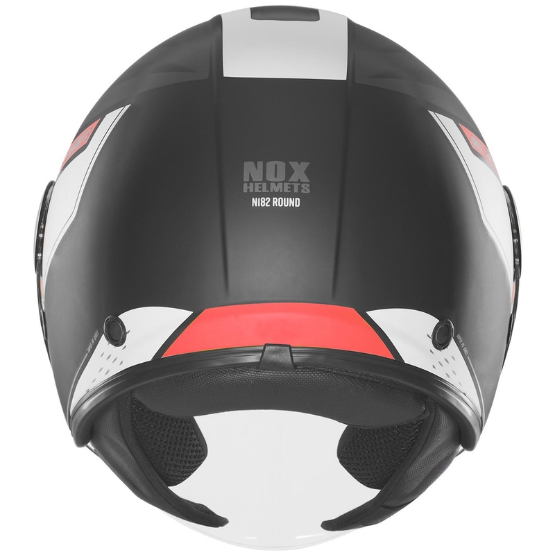NOX N182 Round nyitott motoros bukósisak matt fekete-piros