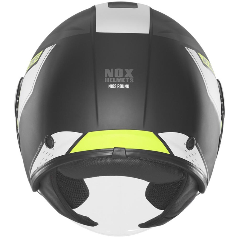 NOX N182 Round nyitott motoros bukósisak matt fekete-fluo sárga