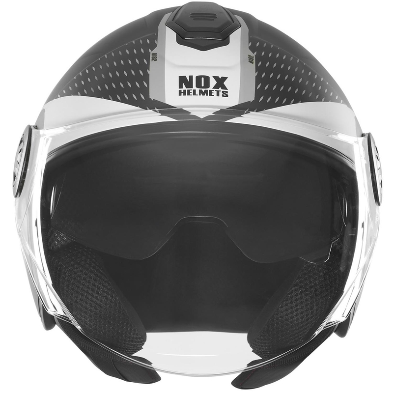NOX N182 Round nyitott motoros bukósisak matt fekete-ezüst
