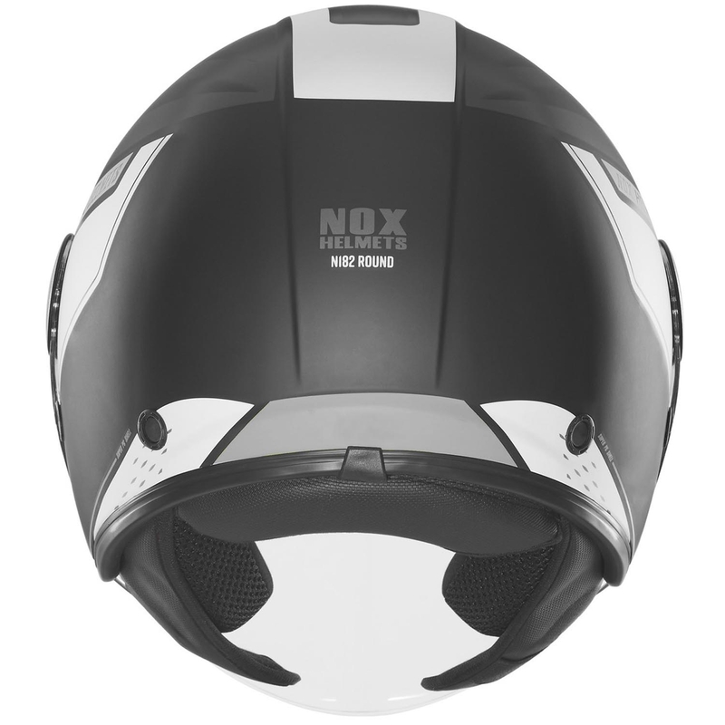 NOX N182 Round nyitott motoros bukósisak matt fekete-ezüst