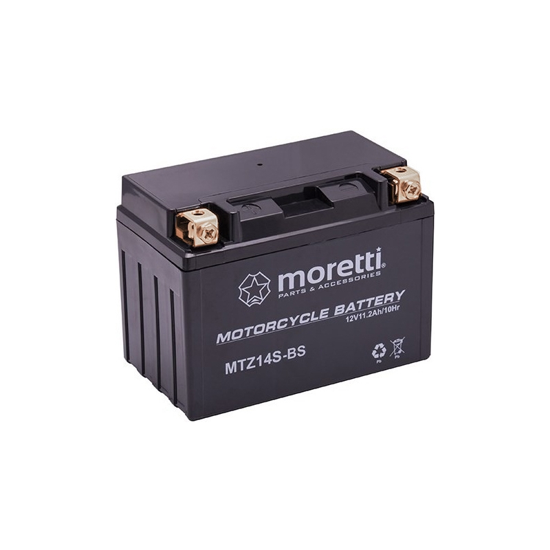 Hagyományos motorkerékpár akkumulátor Moretti MTZ14-BS, 12V 11Ah