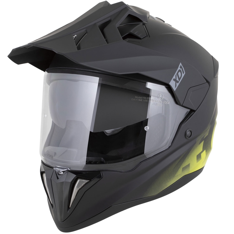 ZED XD1 enduro motoros bukósisak matt fekete-fluo sárga