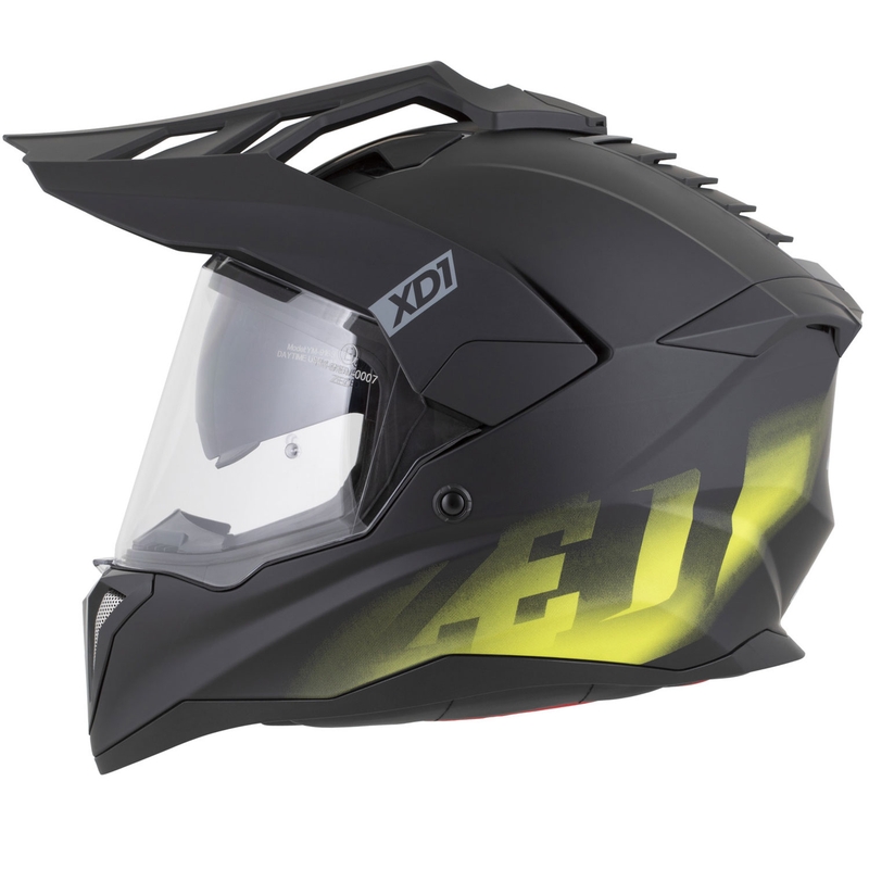 ZED XD1 enduro motoros bukósisak matt fekete-fluo sárga