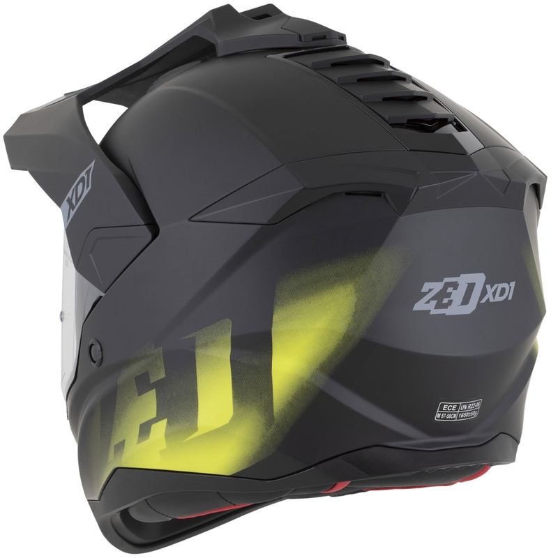 ZED XD1 enduro motoros bukósisak matt fekete-fluo sárga