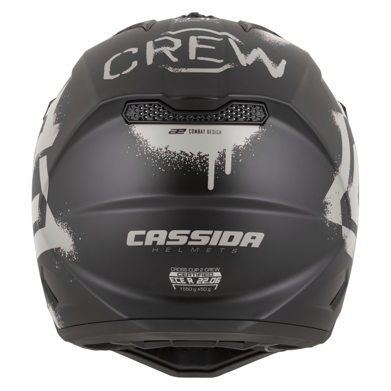 Cassida Cross Cup 2 Crew motokrossz bukósisak matt fekete-homokszínű