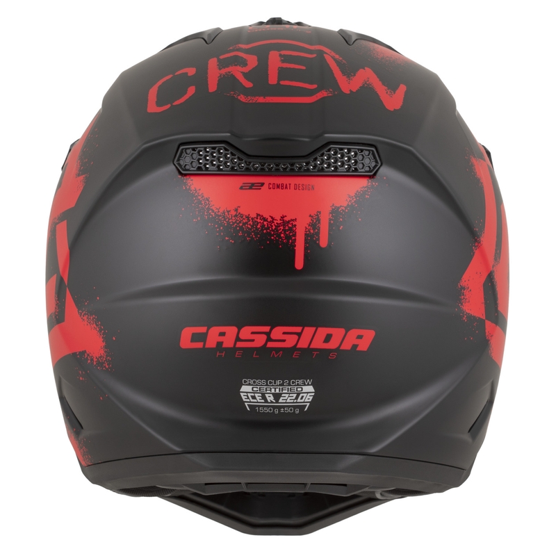 Cassida Cross Cup 2 Crew motokrossz bukósisak matt fekete-piros