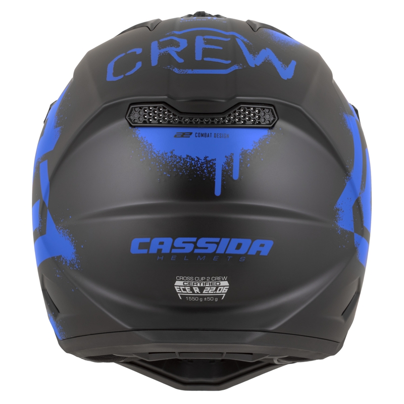 Cassida Cross Cup 2 Crew motokrossz bukósisak matt fekete-kék