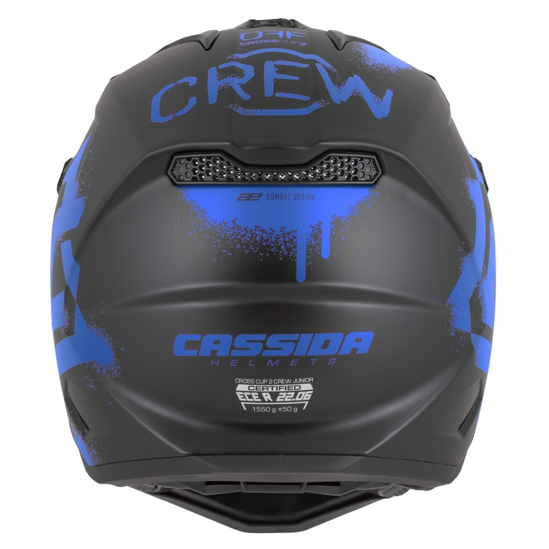 Cassida Cross Cup 2 Crew Junior gyerek motokrossz bukósisak matt fekete-kék