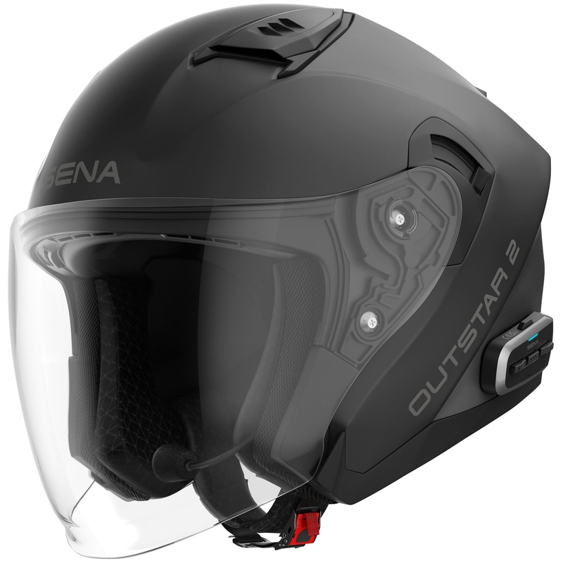 SENA Outstar 2 nyitott motoros bukósisak headsettel matt fekete