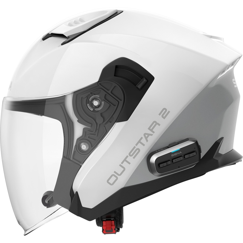 SENA Outstar 2 nyitott motoros bukósisak headsettel fényes fehér