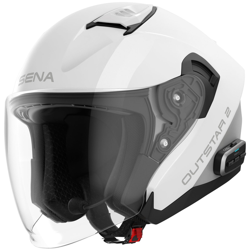 SENA Outstar 2 nyitott motoros bukósisak headsettel fényes fehér