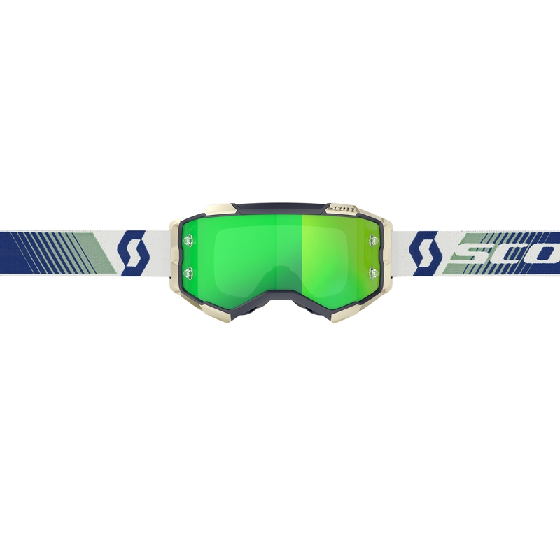 SCOTT Fury CH motokrossz szemüveg kék-zöld, zöld tükrös plexivel
