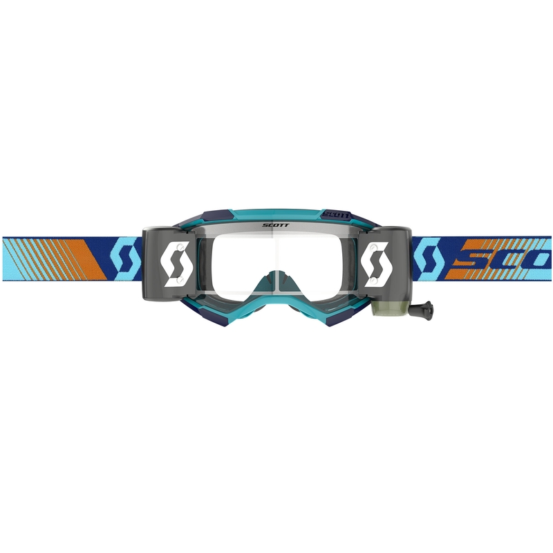SCOTT Fury WFS motokrossz szemüveg kék-narancssárga, átlátszó plexivel