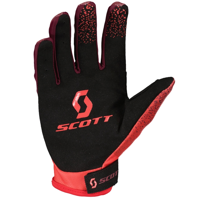 SCOTT 350 DIRT EVO motokrossz kesztyű piros-fekete
