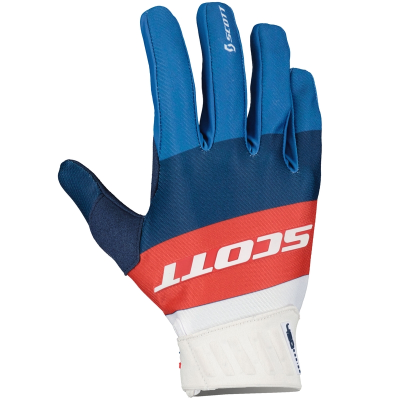 SCOTT 450 ANGLED motokrossz kesztyű kék-piros