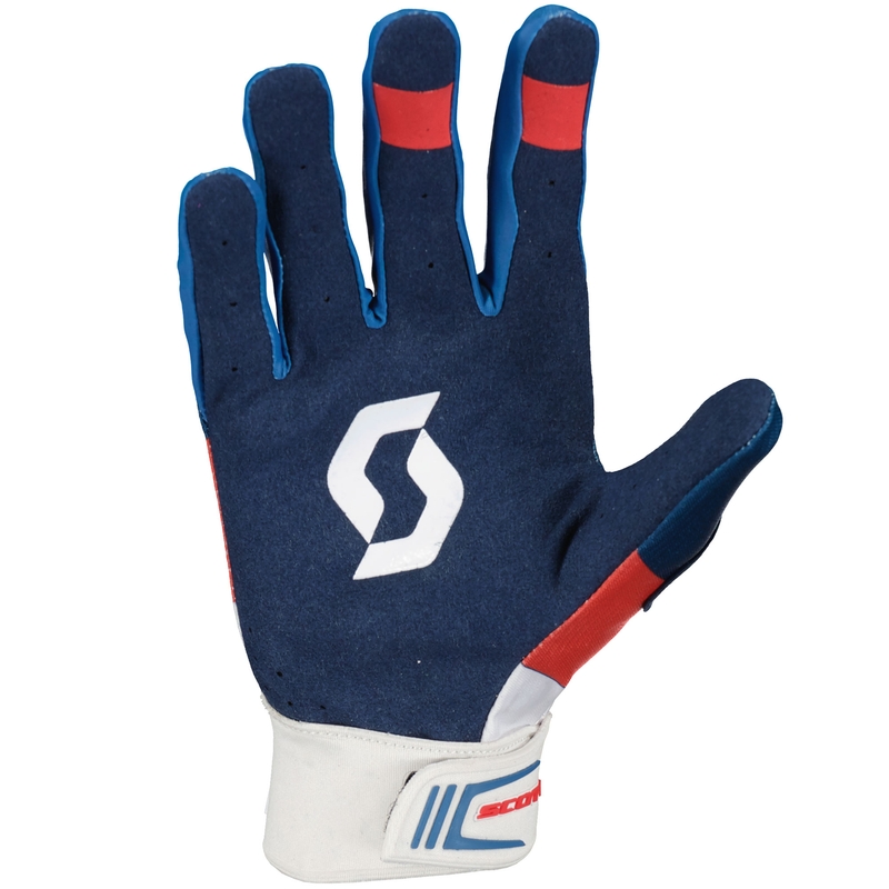 SCOTT 450 ANGLED motokrossz kesztyű kék-piros
