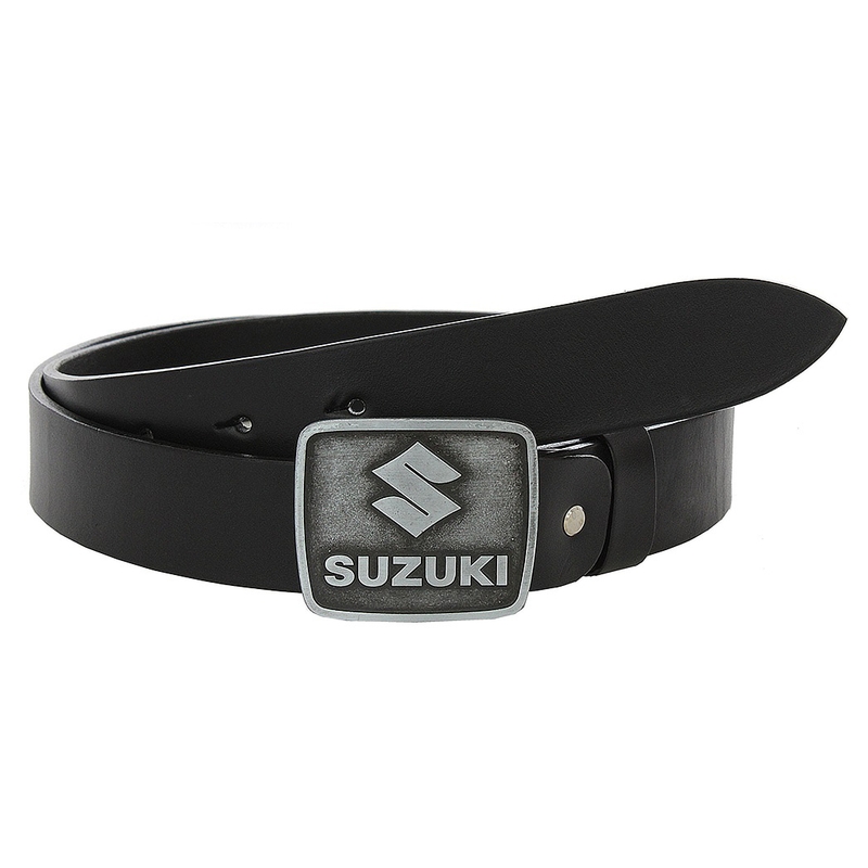 Kožený moto opasek se sponou Suzuki