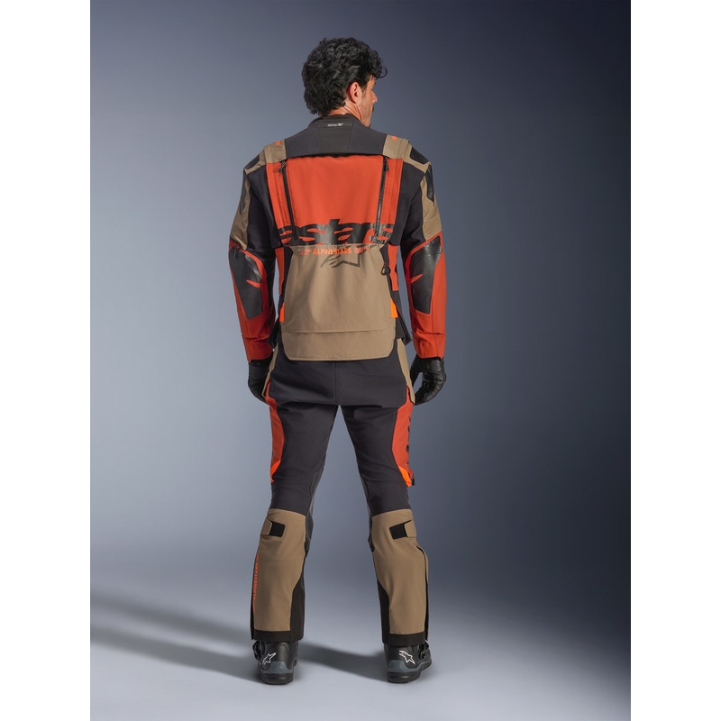 Alpinestars Halo PRO Drystar XF motoros kabát világosbarna–sötétnarancs–fekete