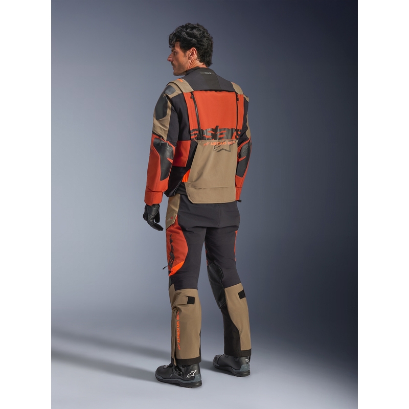 Alpinestars Halo PRO Drystar XF motoros kabát világosbarna–sötétnarancs–fekete