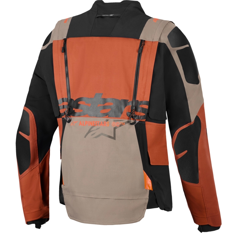 Alpinestars Halo PRO Drystar XF motoros kabát világosbarna–sötétnarancs–fekete