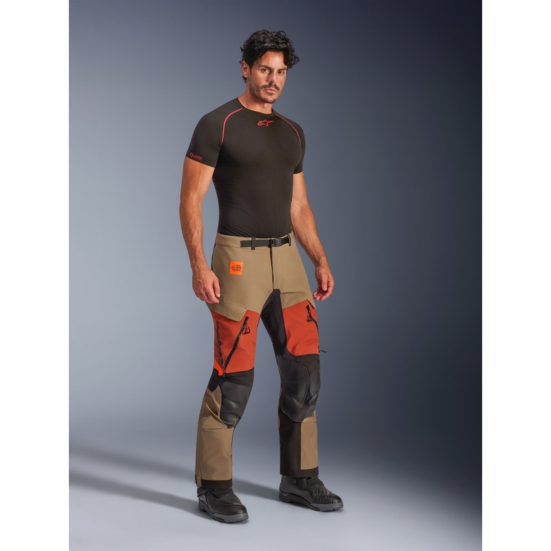 Alpinestars Halo PRO Drystar XF motoros nadrág világosbarna–sötétnarancs–fekete