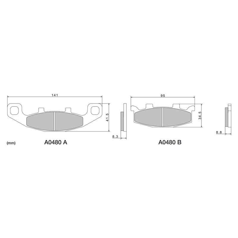NISSIN fékbetét félmetál keverék M501-400 2 darab