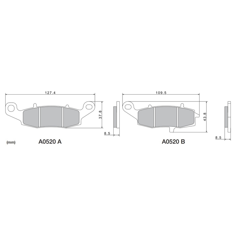 NISSIN fékbetét félmetál keverék M501-401 2 darab
