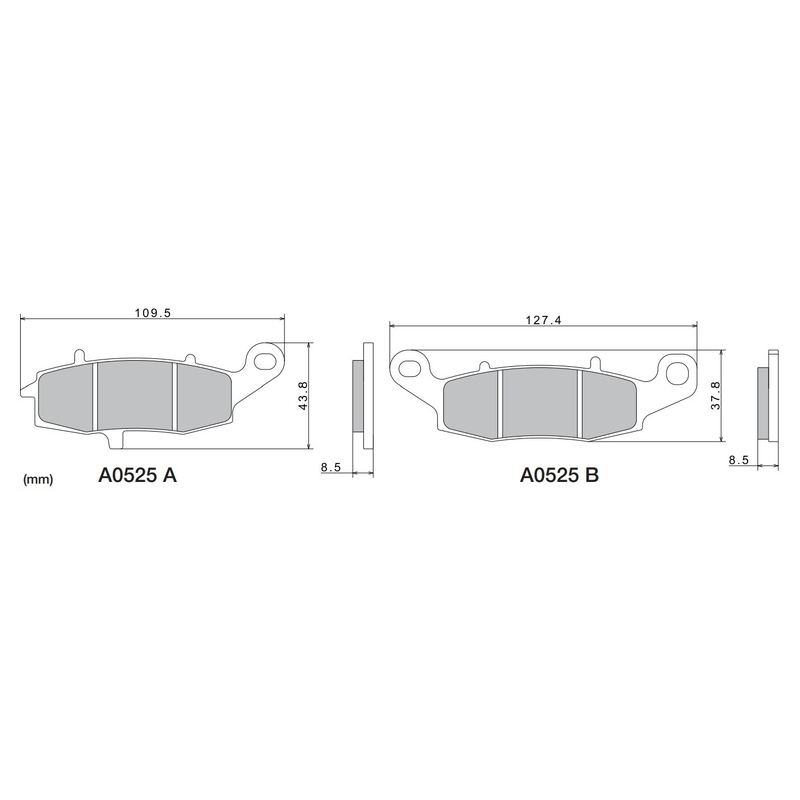 NISSIN fékbetét félmetál keverék M501-402 2 darab