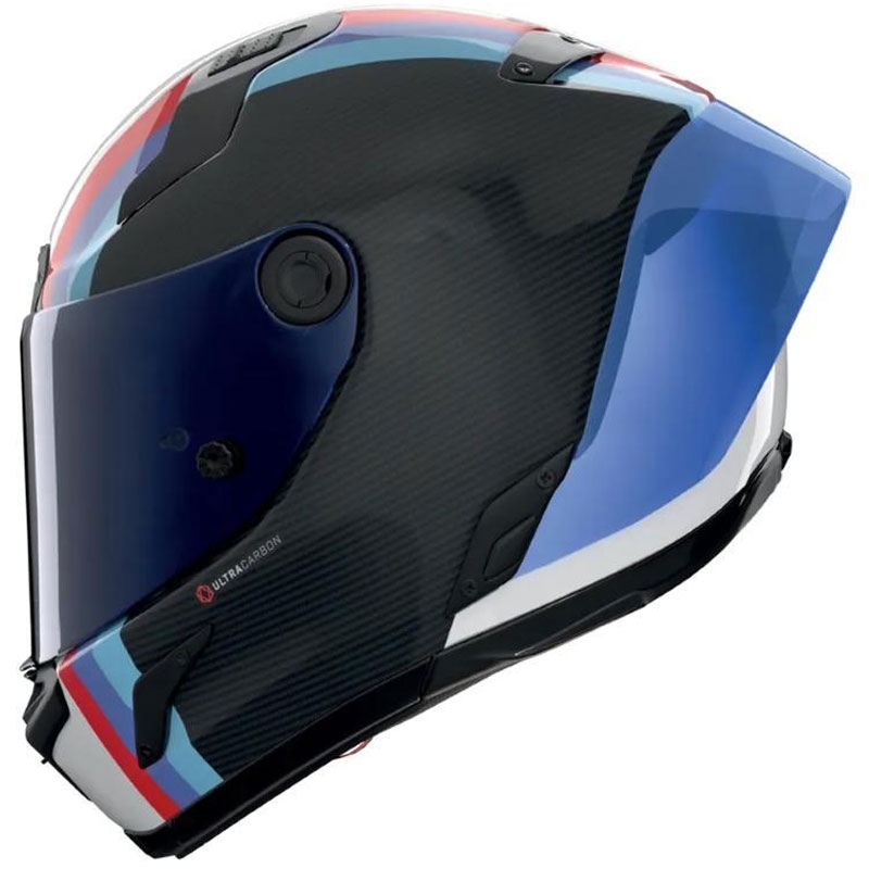 Nolan X-804 RS Ultra Carbon Gemini 365 zárt motoros bukósisak fényes szürke-fehér-kék-piros