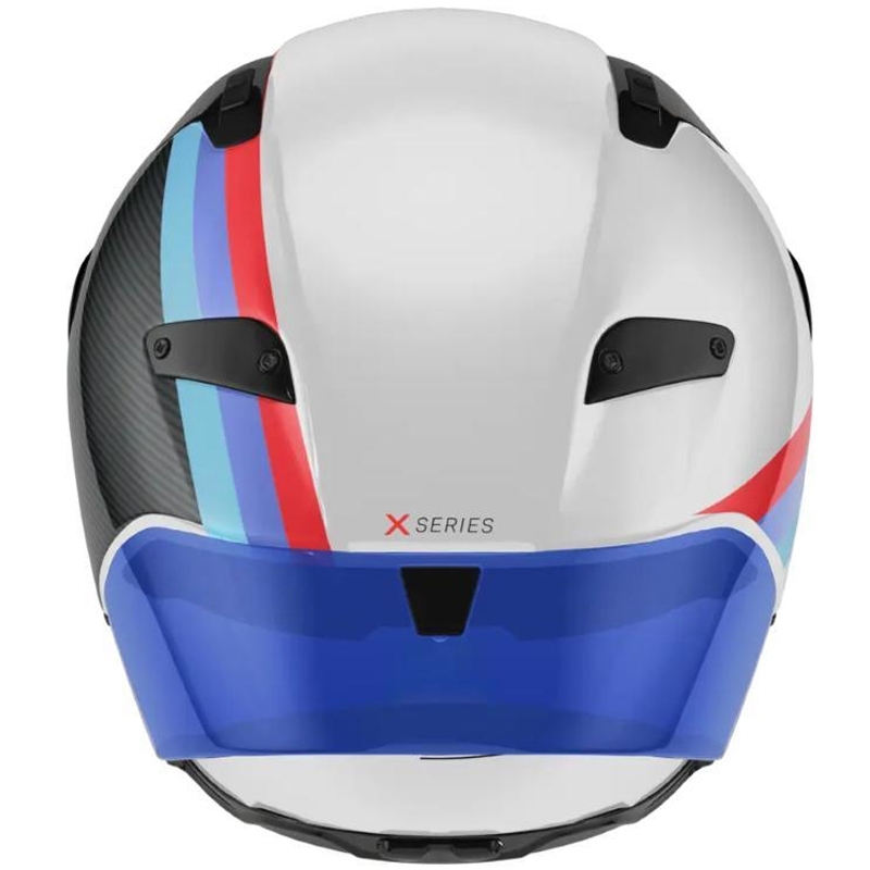 Nolan X-804 RS Ultra Carbon Gemini 365 zárt motoros bukósisak fényes szürke-fehér-kék-piros