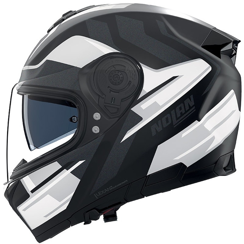 Nolan N80-8 Trittico 359 zárt motoros bukósisak matt fekete-fehér-antracit