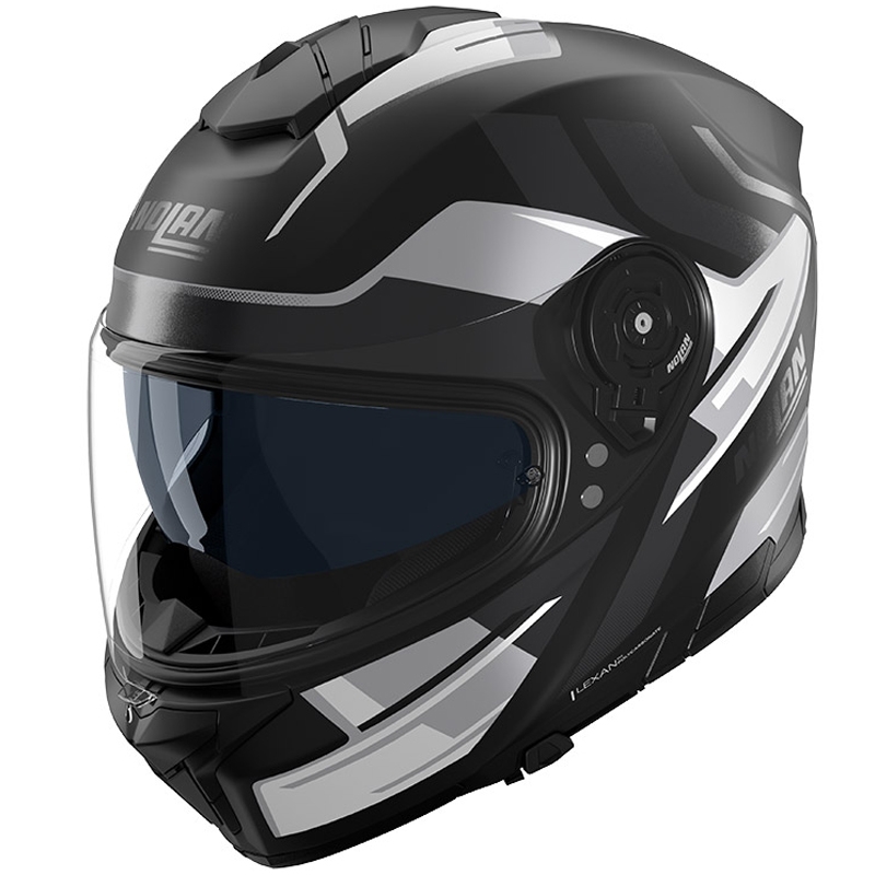 Nolan N80-8 Trittico 359 zárt motoros bukósisak matt fekete-fehér-antracit