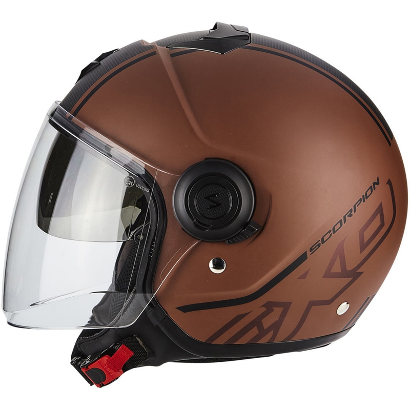 Scorpion EXO-CITY Avenue nyitott motoros sisak barna-fekete