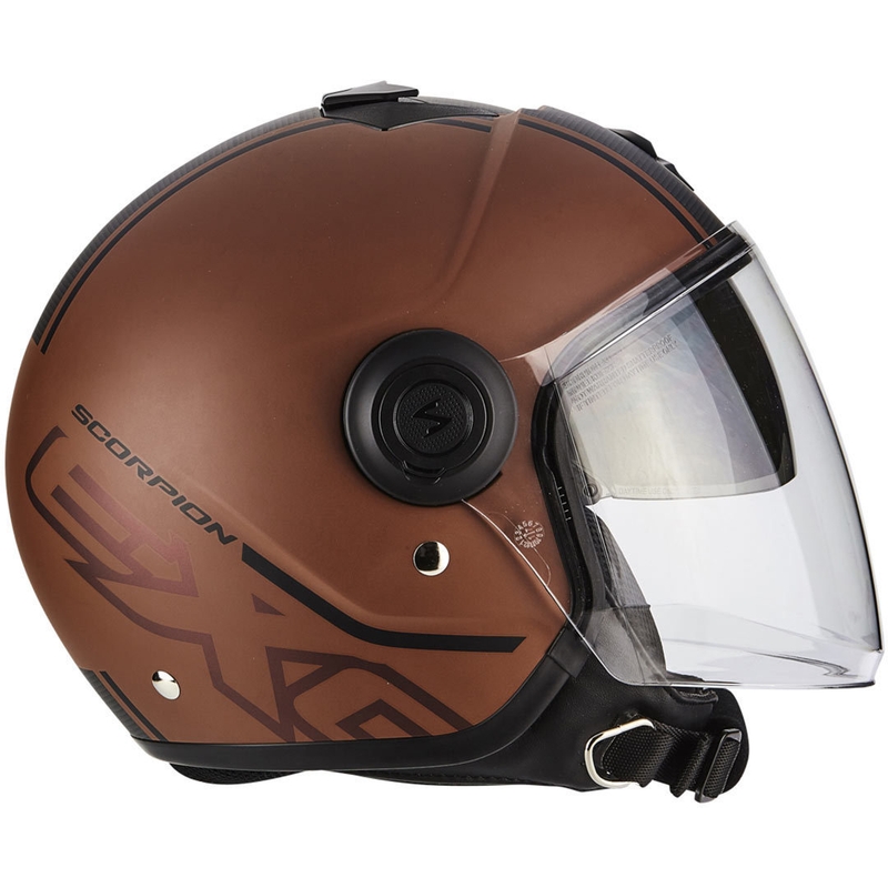 Scorpion EXO-CITY Avenue nyitott motoros sisak barna-fekete