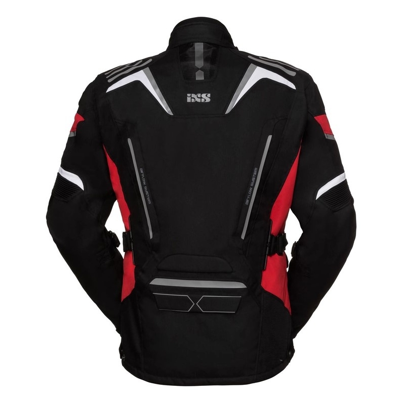 iXS Powells motorkerékpár-kabát fekete-piros