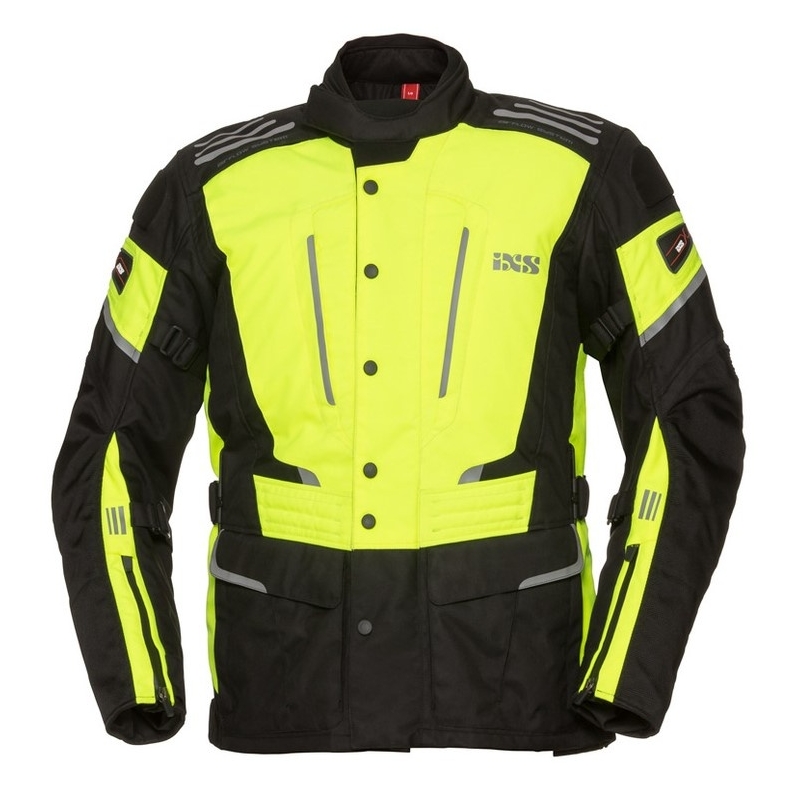 Motorkerékpár kabát iXS Powells fluo-sárga fekete