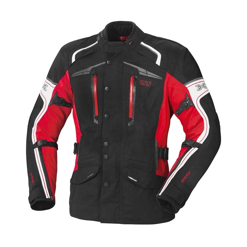 Női motoros kabát iXS Montgomery fekete-fehér-piros