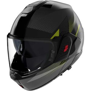 Překlápěcí helma na motorku Nolan N120-1 Ciclone matná šedo-černo-zelená