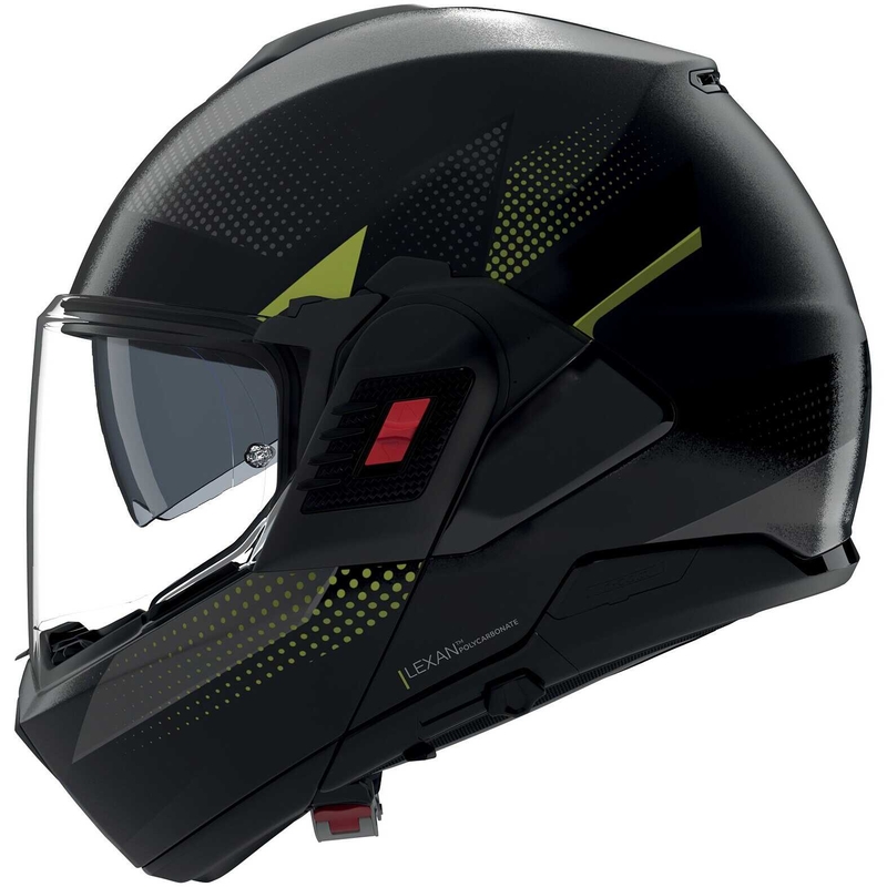 Překlápěcí helma na motorku Nolan N120-1 Ciclone 362 matná šedo-černo-zelená