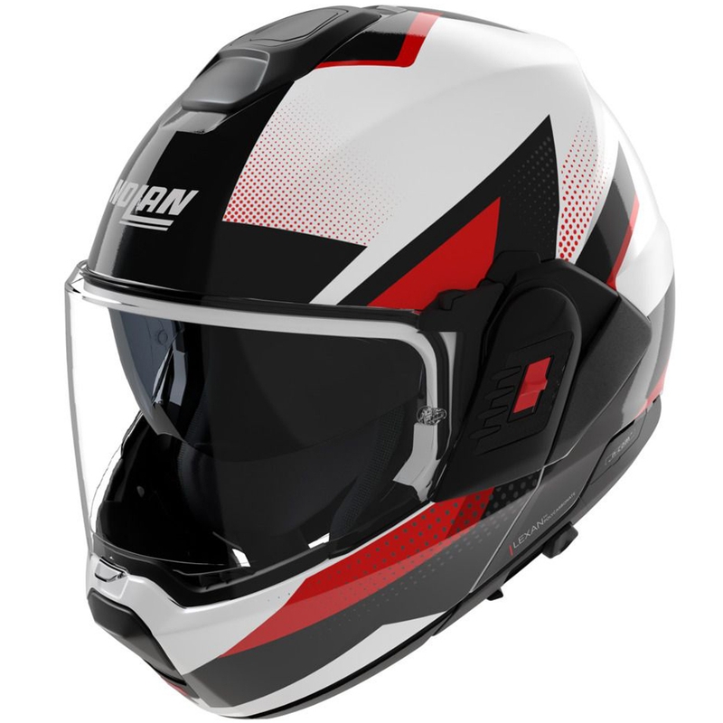 Nolan N120-1 Ciclone 363 felnyitható motoros bukósisak fehér-fekete-piros