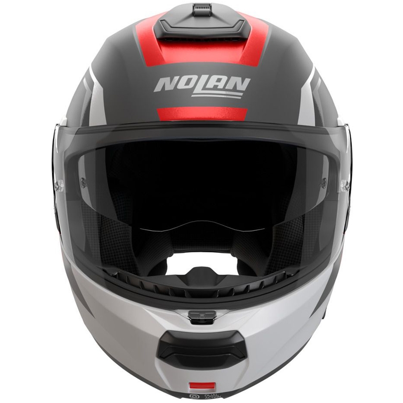 Nolan N100-6 Cinetico N-COM 361 felnyitható motoros bukósisak matt szürke-fehér-piros