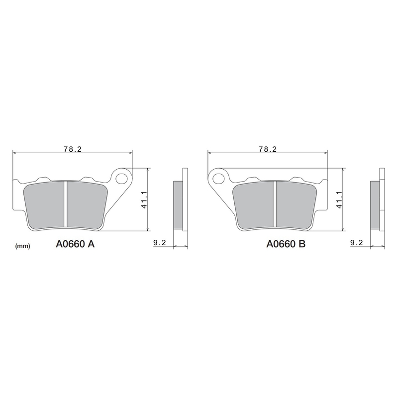 NISSIN fékbetét félmetál keverék 78.2x41.1x9.2mm 2 darab