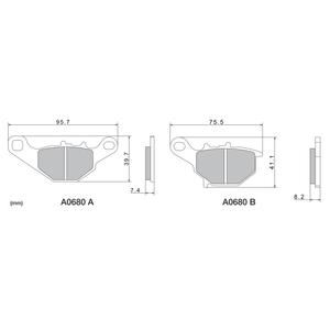 NISSIN fékbetét félmetál keverék M501-410 2 darab