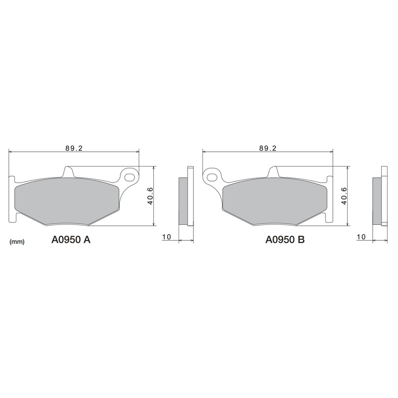 NISSIN fékbetét félmetál keverék 89.2x40.6x10mm 2 darab