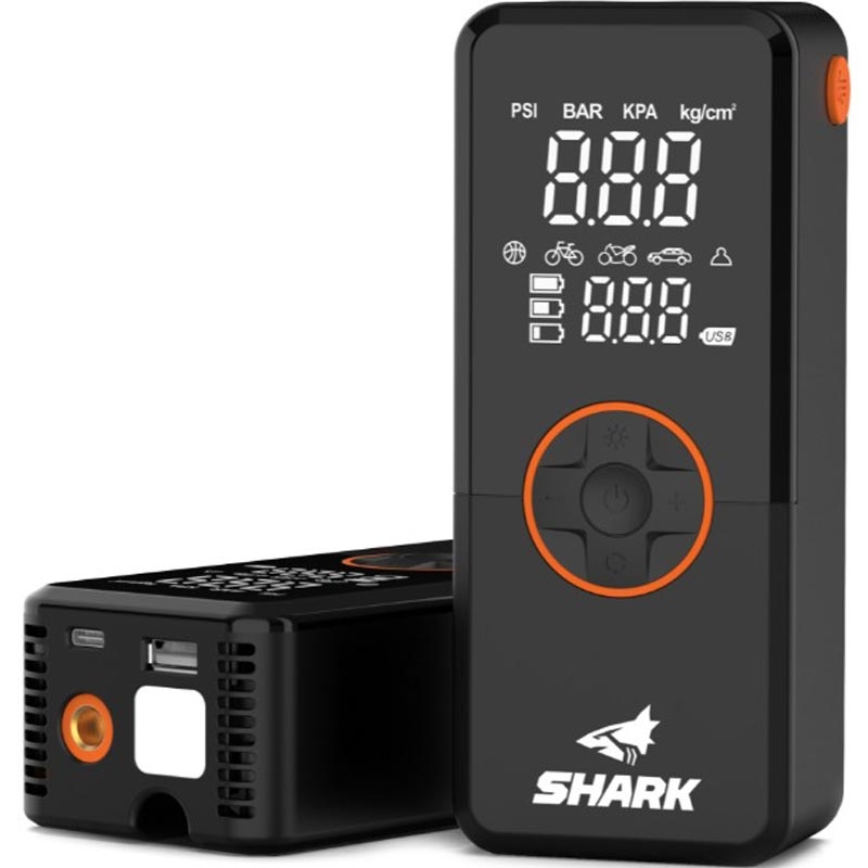SHARK BP-150 akkumulátoros kompresszor powerbankkal fekete