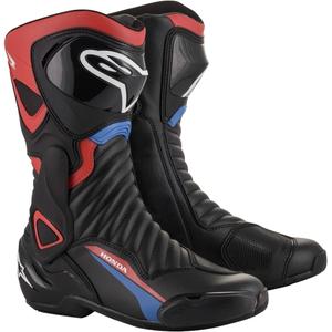 Alpinestars S-MX 6 Honda kollekció motoros csizma fekete-piros-kék-fehér