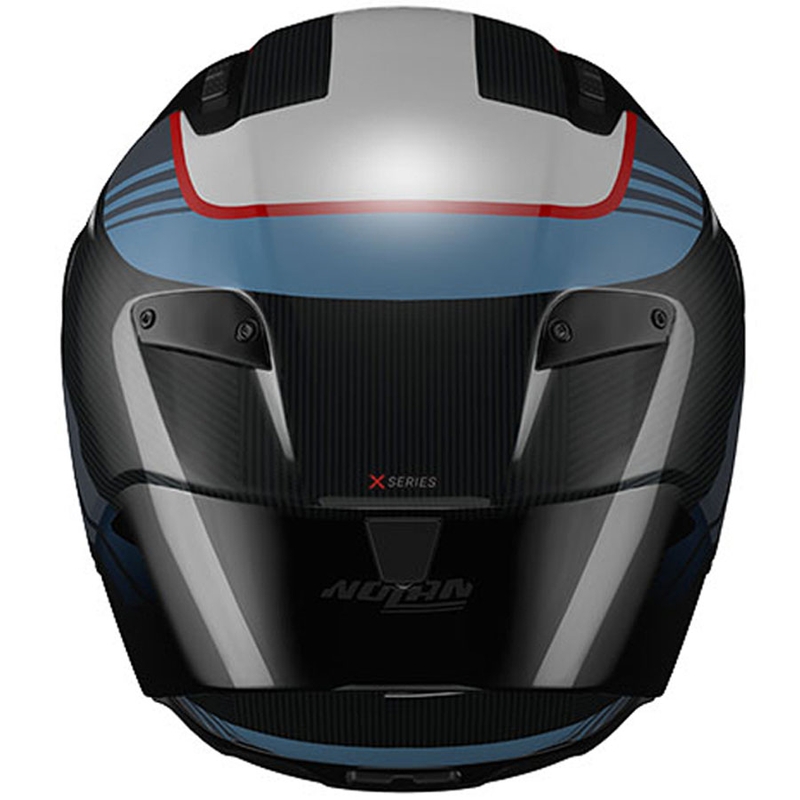 Nolan X-804 RS Piega 366 zárt motoros bukósisak fényes fekete-kék-fehér-piros